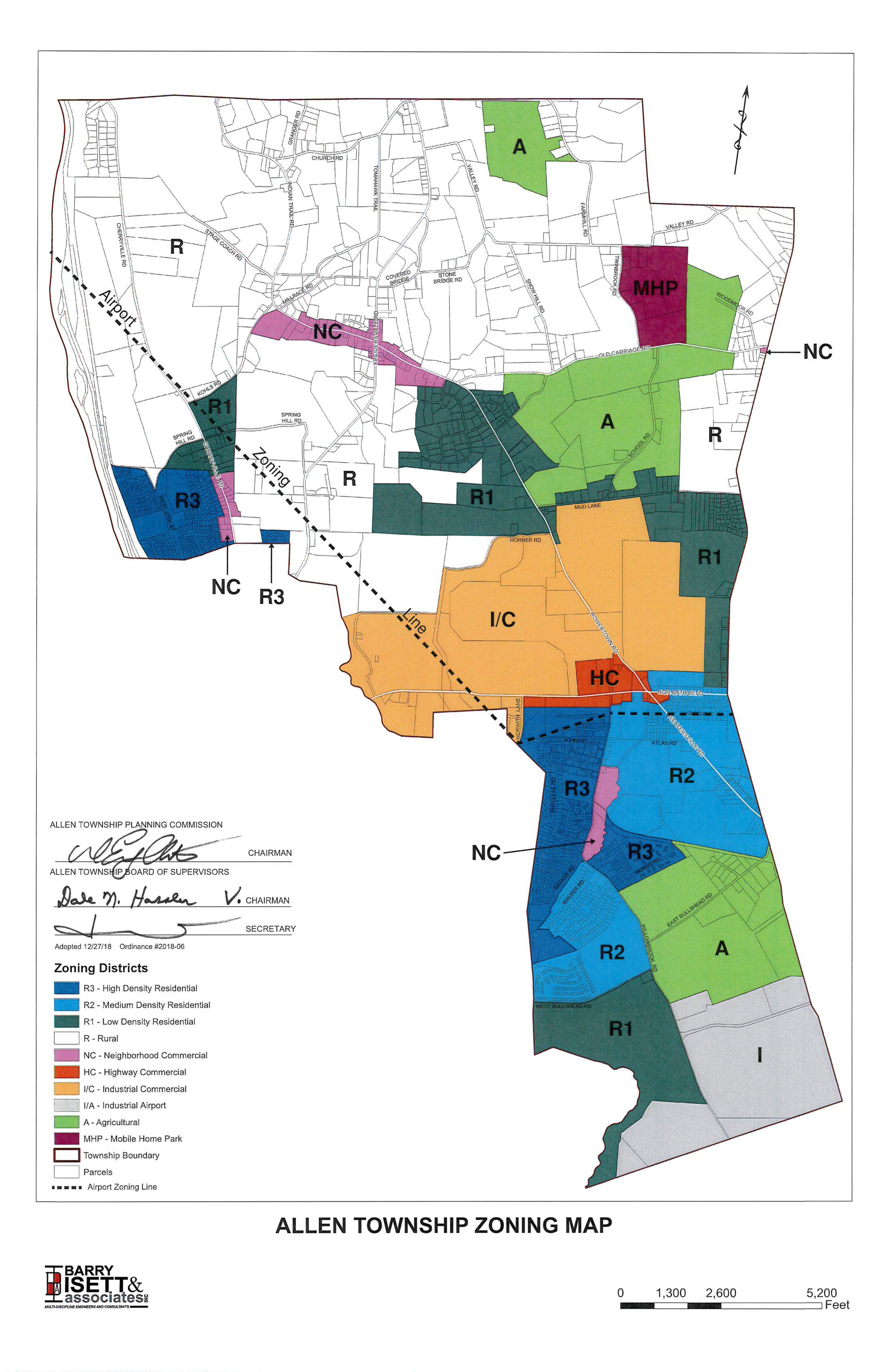 Allen Township Zoning Map